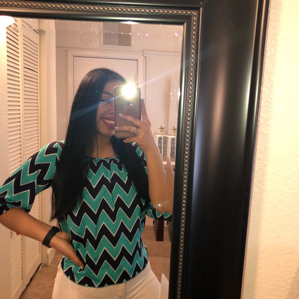 Chevron Pattern Blouse